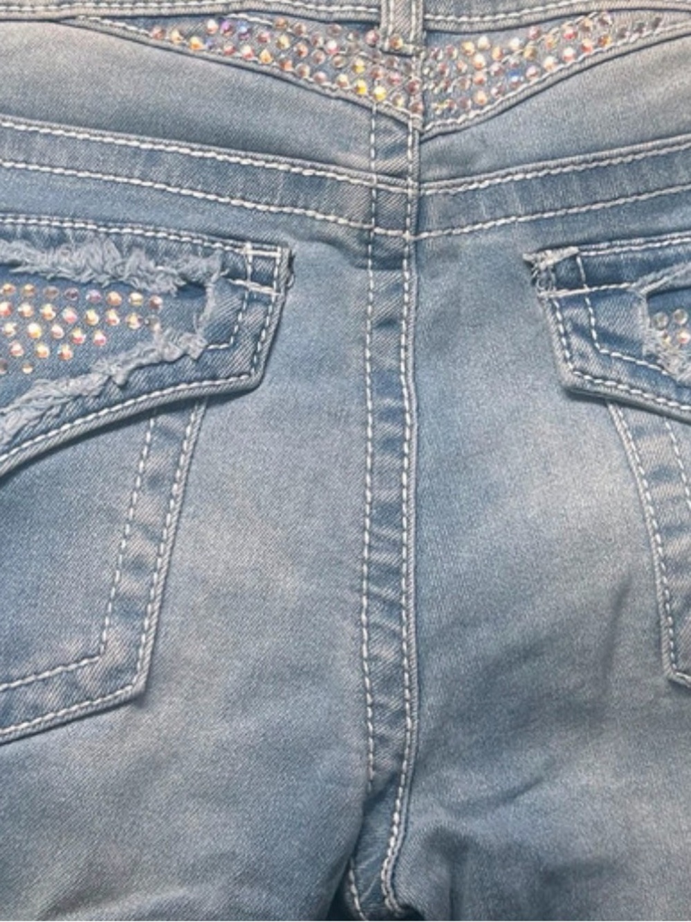 Rue21 Light Blue Boot Cut Jeans with Rhinestone Detail